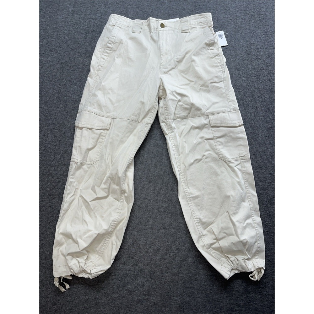 Old Navy women's pants elastic waist high-rise size medium Tan Sand NWT